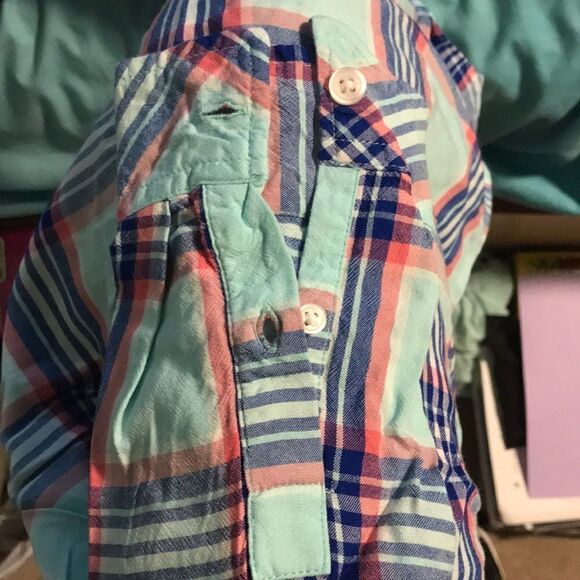 🔹Thin Flannel Shirt Junior’s Small - Picture 8 of 9